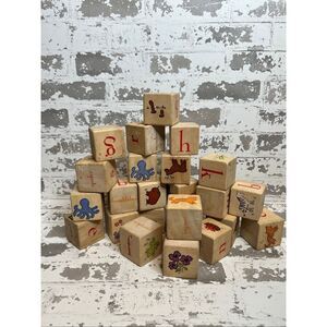 Pottery barn | kids wood block alphabet set